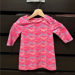 Vineyard Vines Pink Chevron Patterned Dress